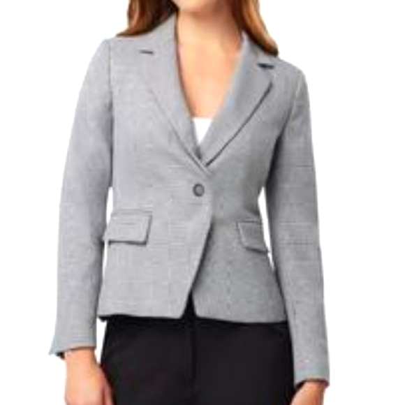 Tahari Jackets & Blazers - Gray Tahari Blazer Single Button Flattering Tailored Fit 10